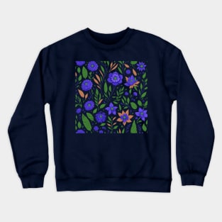 Seamless pattern with flowers and leaves Crewneck Sweatshirt